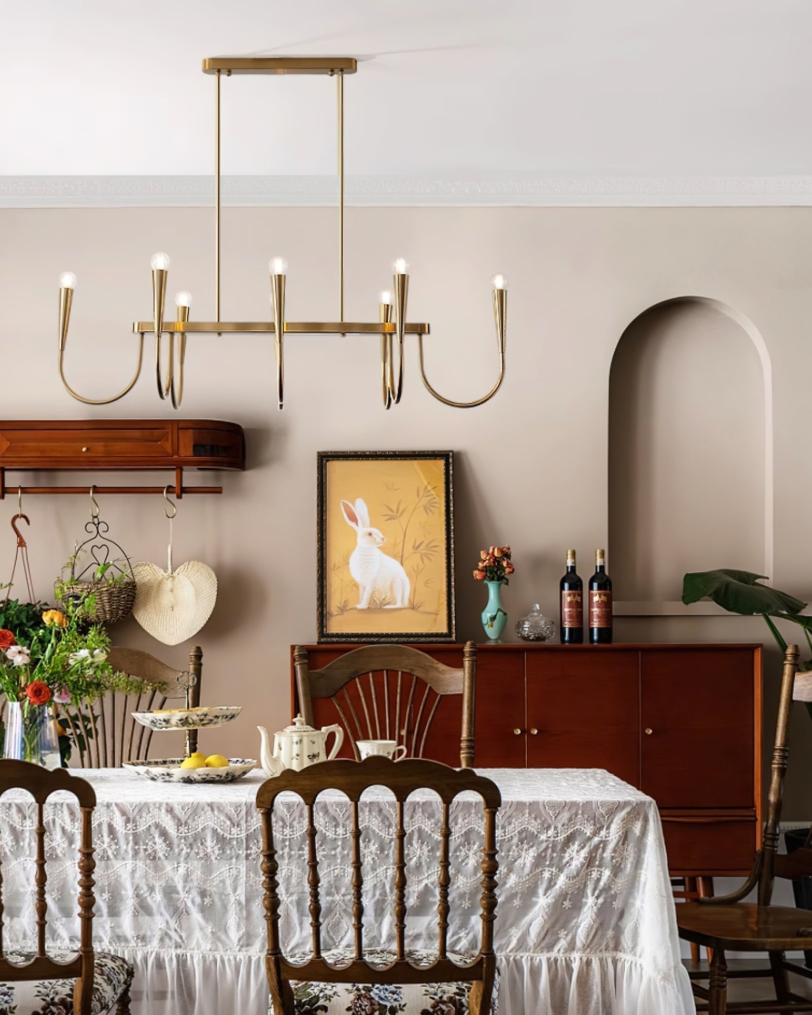 Lustra Kronleuchter Gold Symphony Geschwungen Elegant-Letslighting