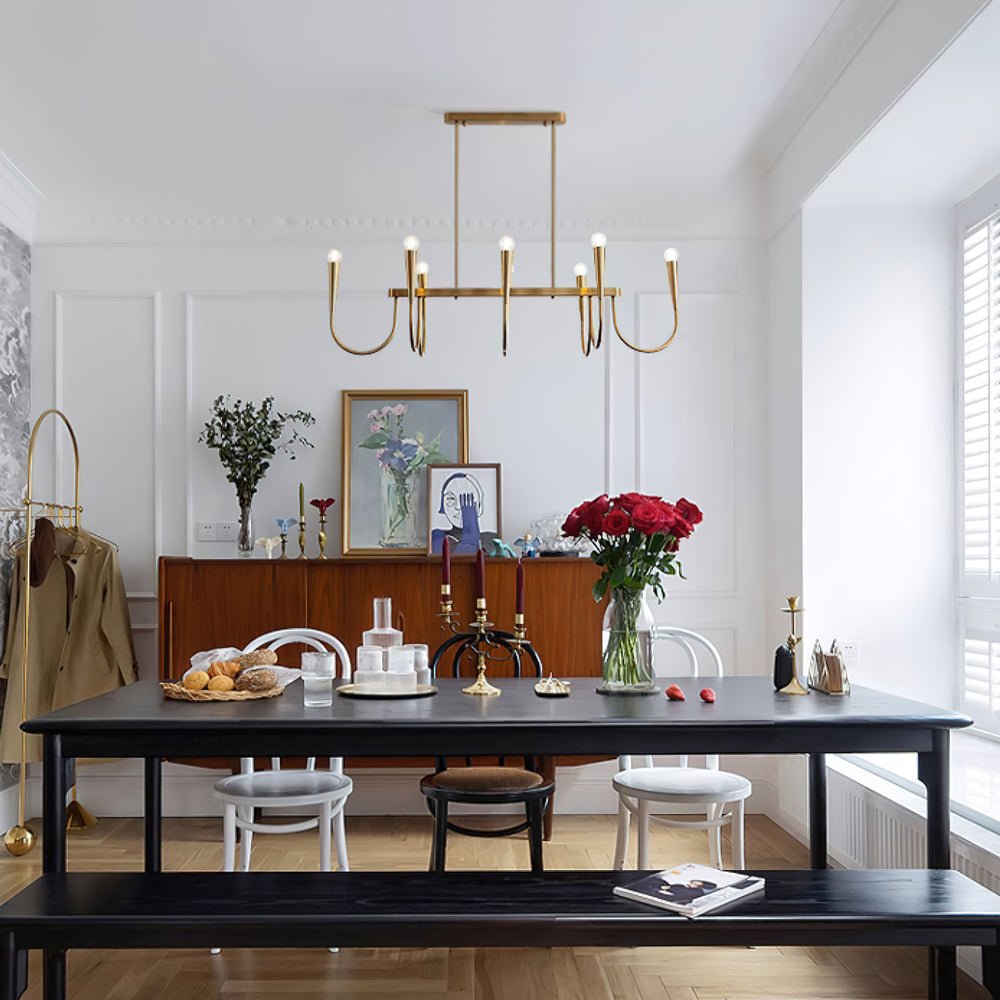 Lustra Kronleuchter Gold Symphony Geschwungen Elegant-Letslighting