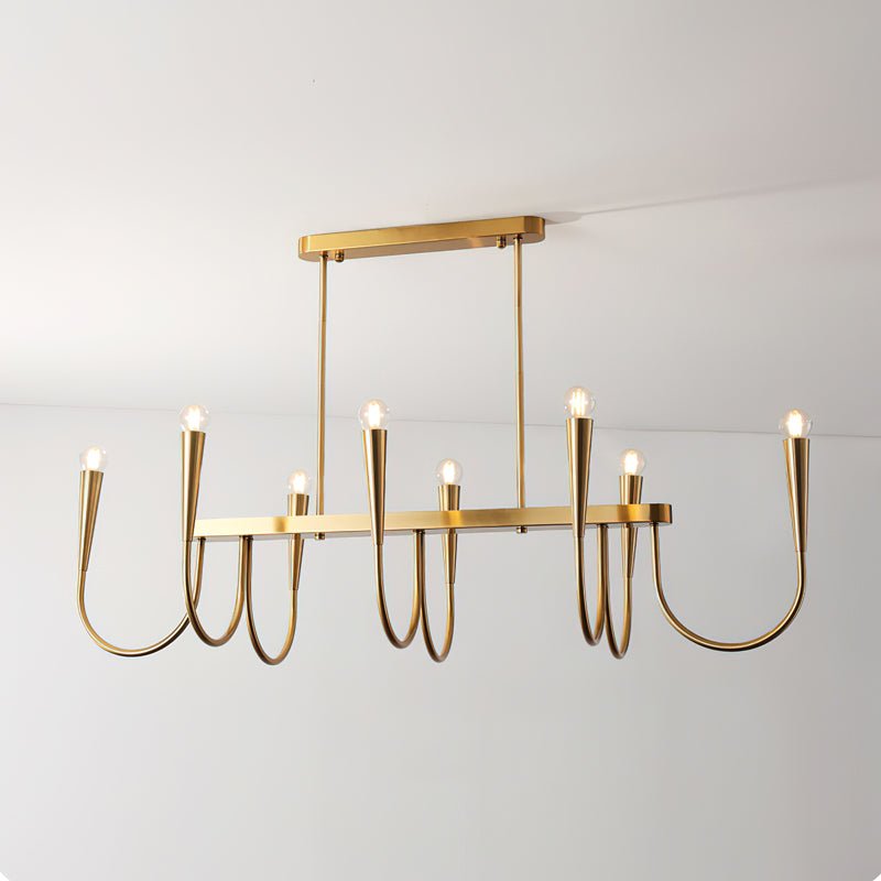 Lustra Kronleuchter Gold Symphony Geschwungen Elegant-Letslighting