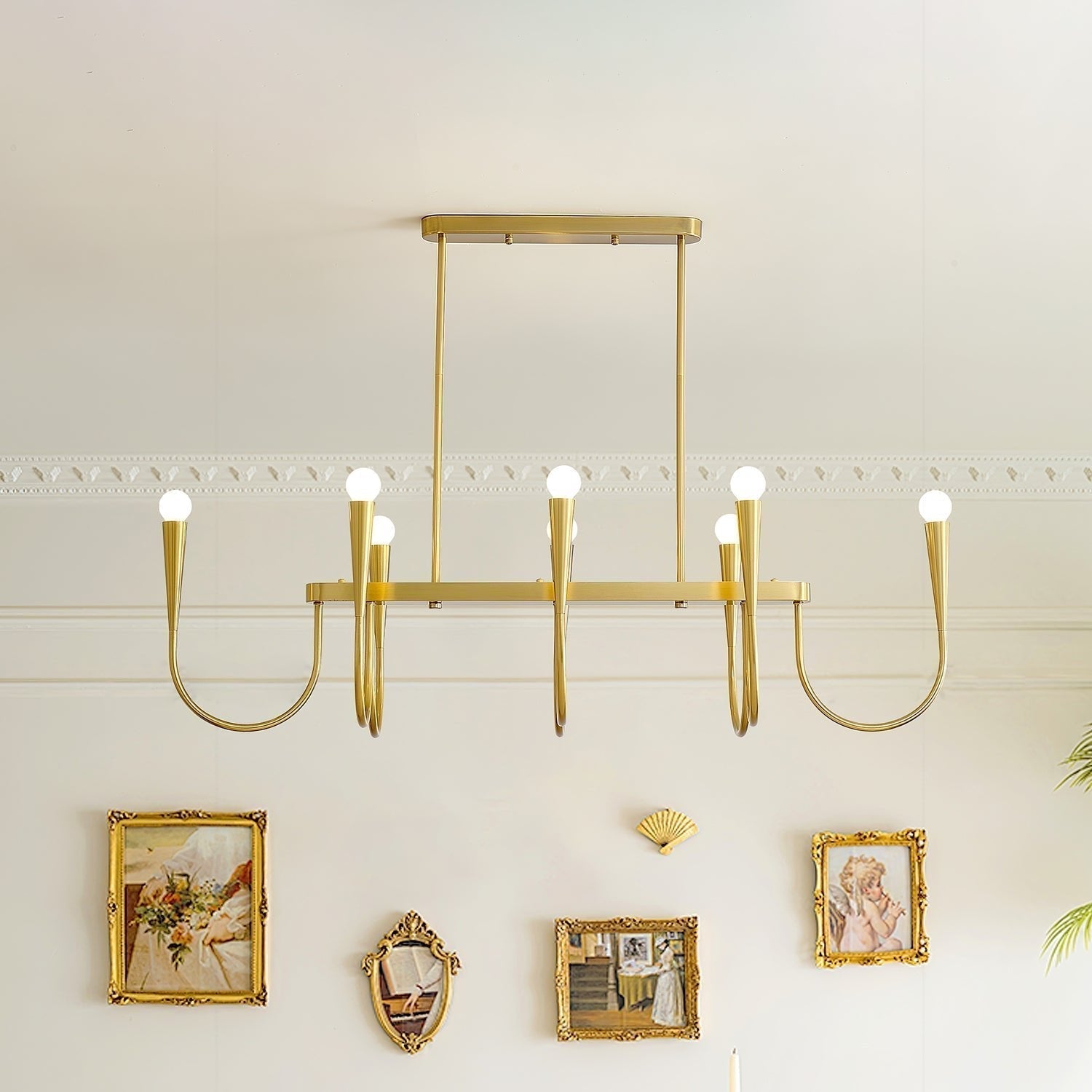 Lustra Kronleuchter Gold Symphony Geschwungen Elegant-Letslighting