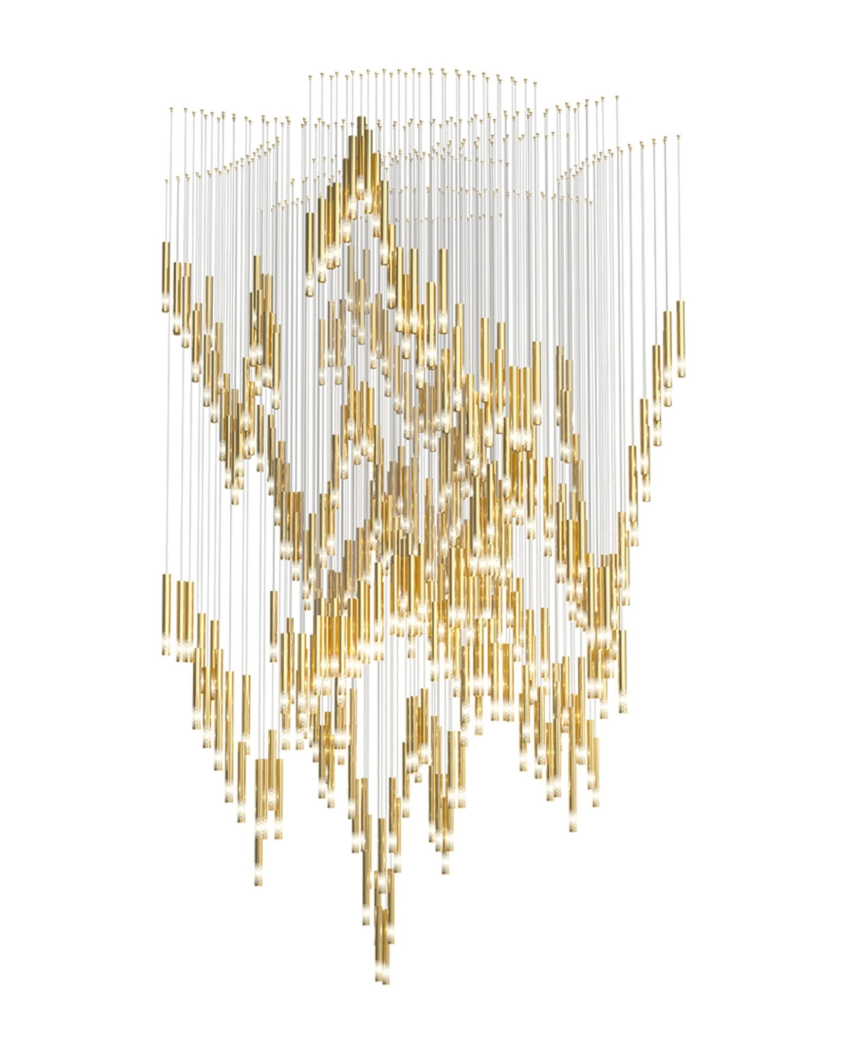 Ovynira Kronleuchter mit goldenen Stäben-Letslighting