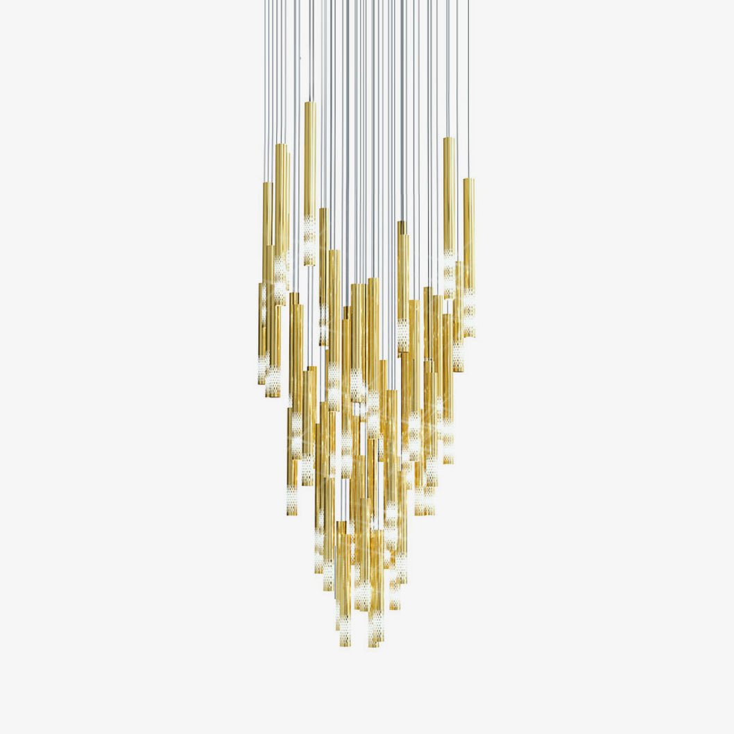 Ovynira Kronleuchter mit goldenen Stäben-Letslighting