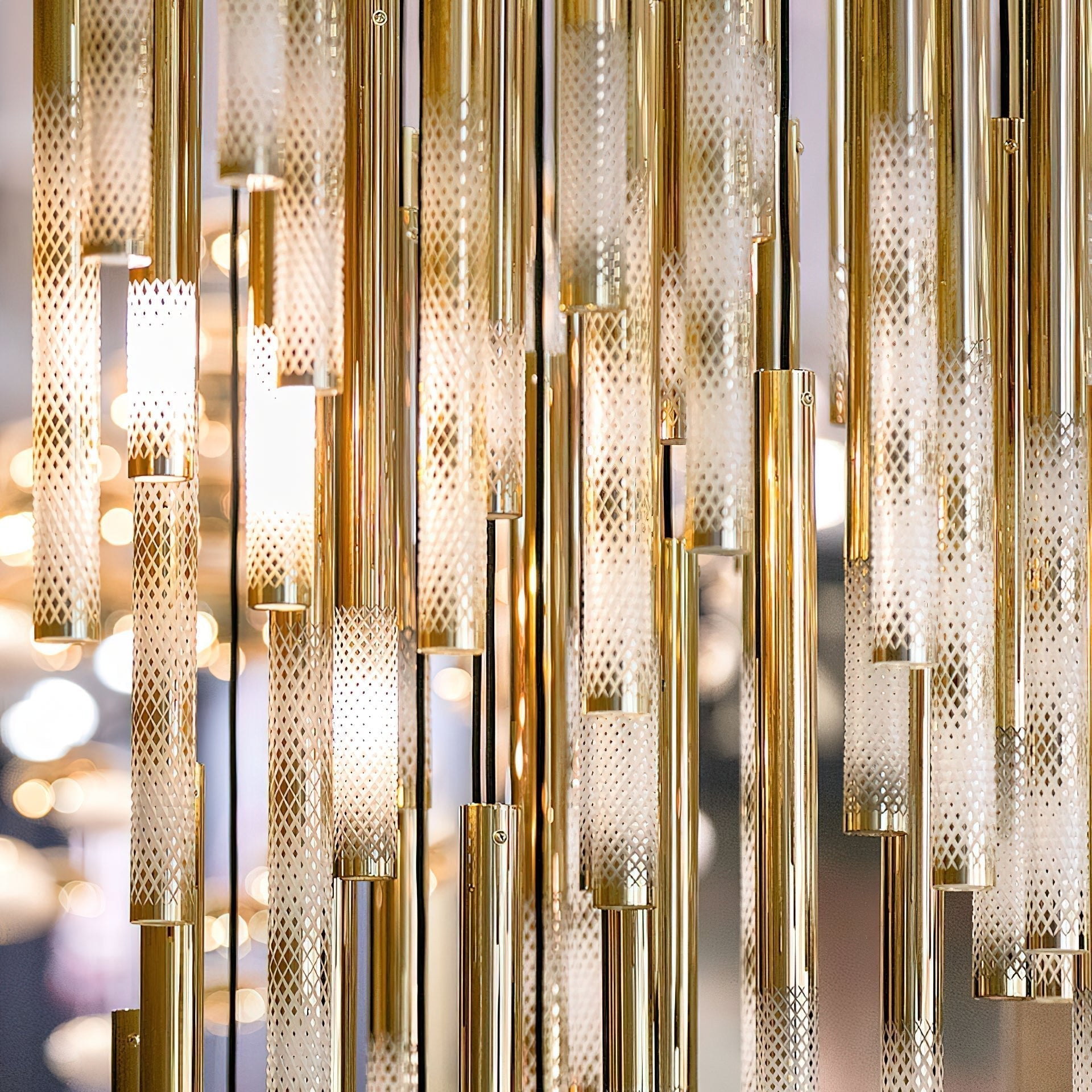 Ovynira Kronleuchter mit goldenen Stäben-Letslighting