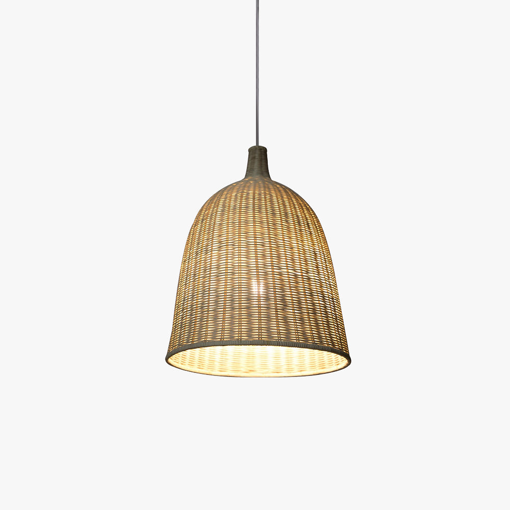 Muto Moderne Pendelleuchte Rattan über Esstisch/Schlafzimmer