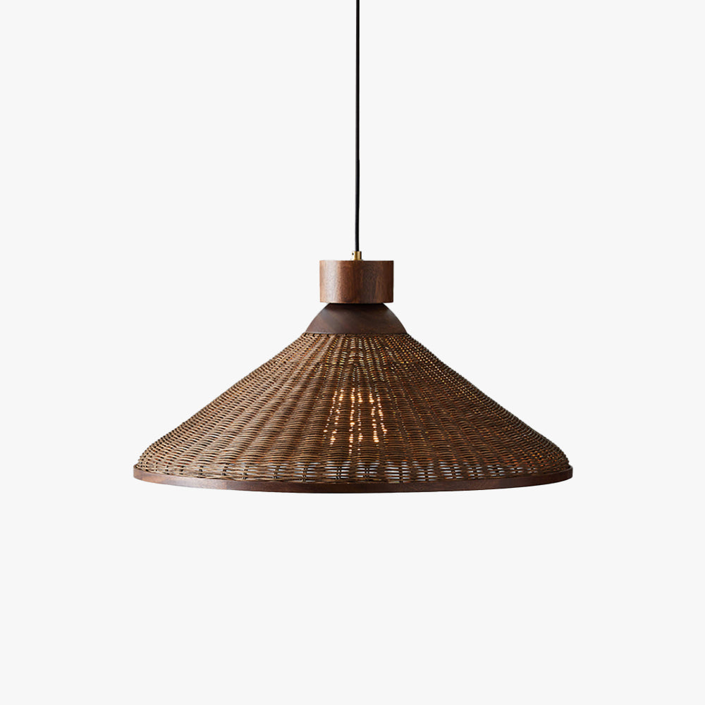 Silva Retro Design LED Pendelleuchte Rattan Wohnzimmel/Esstisch