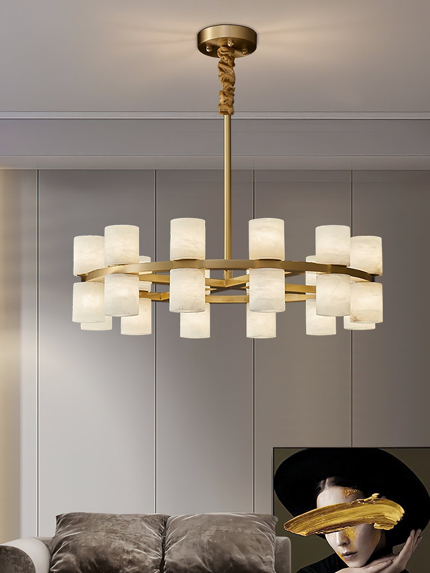 Etalir Postmodern Luxury Alabaster Chandelier - Letslighting