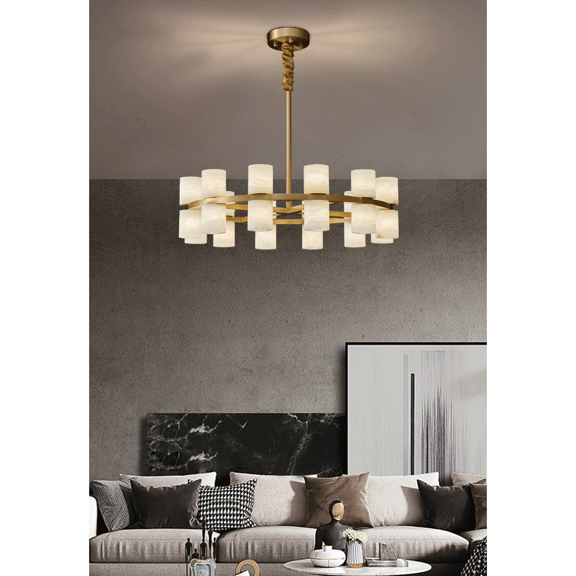Etalir Postmodern Luxury Alabaster Chandelier - Letslighting