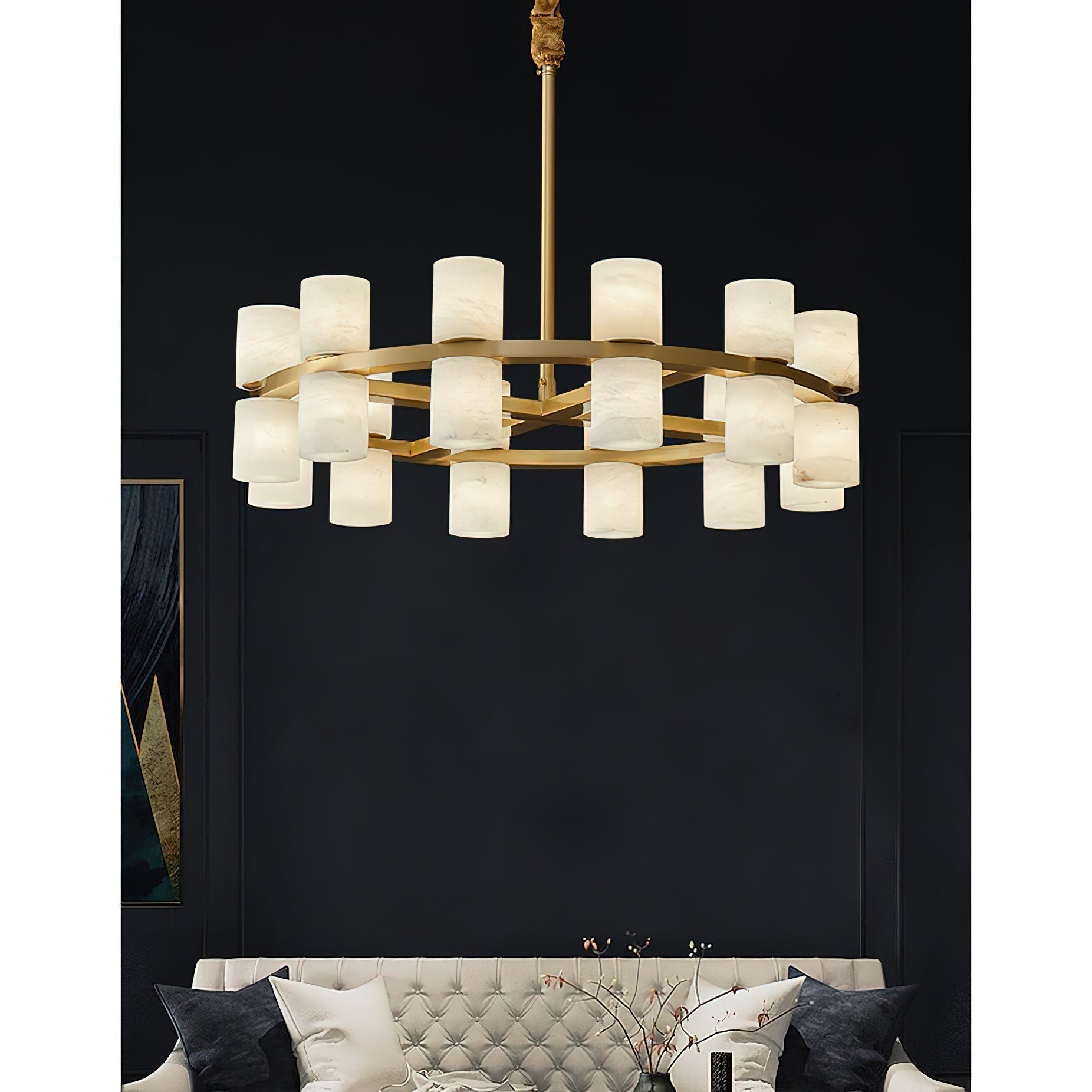 Etalir Postmodern Luxury Alabaster Chandelier - Letslighting