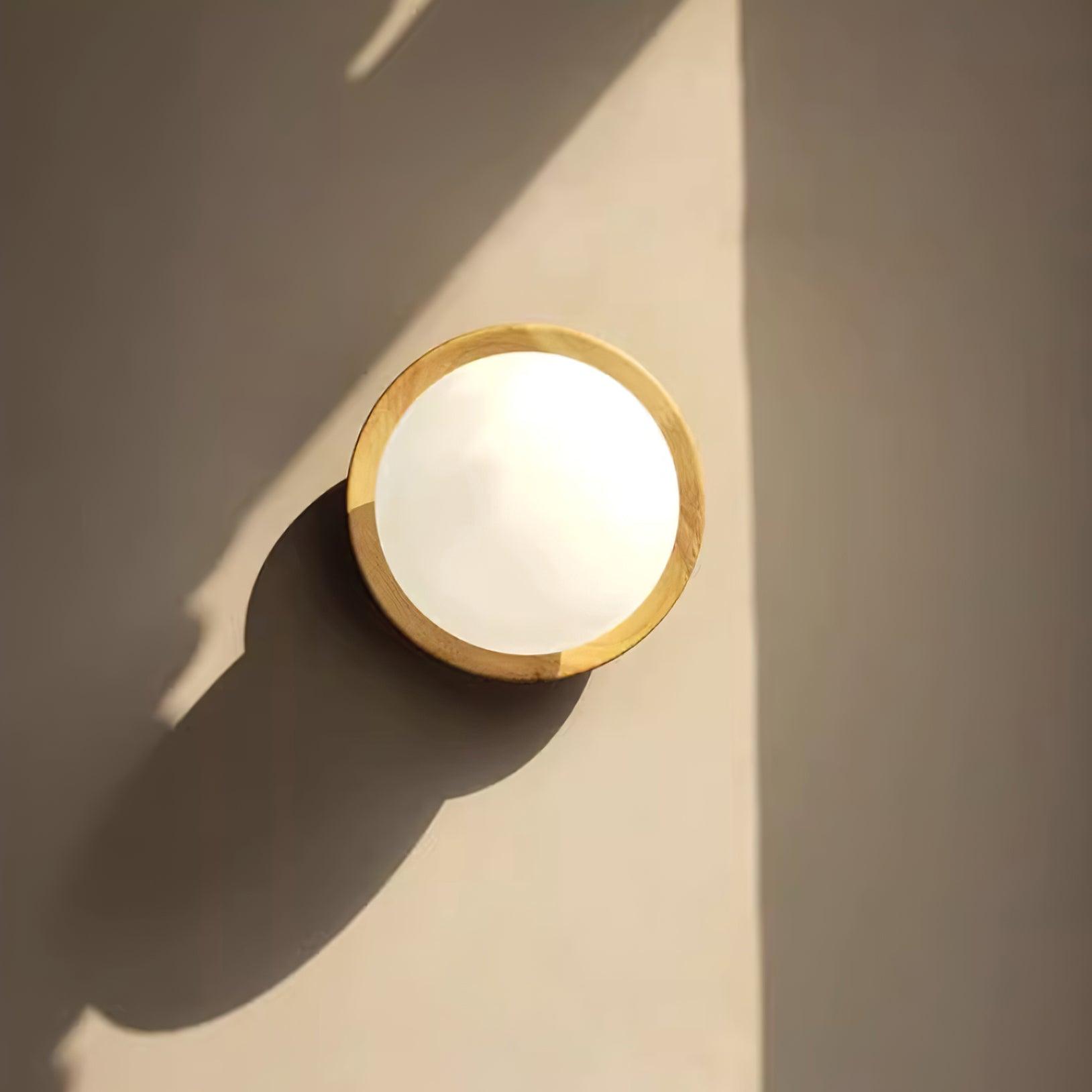 Wandleuchte Metallkörper mit Holzrand Minimalistischer Stil-Letslighting