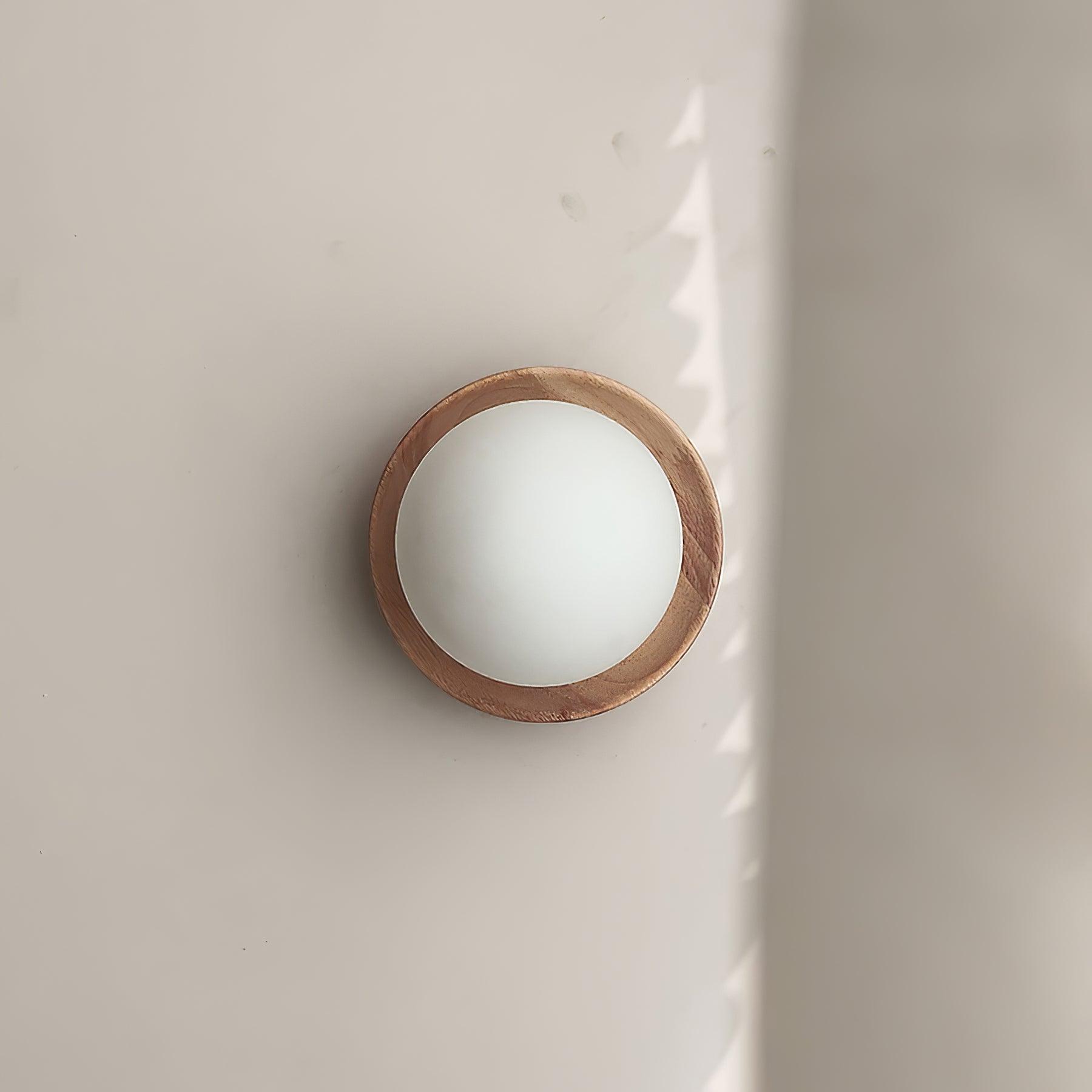 Wandleuchte Metallkörper mit Holzrand Minimalistischer Stil-Letslighting