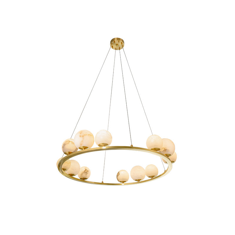 Ulmaran Premium Nordi Art Alabaster Chandelier - Letslighting