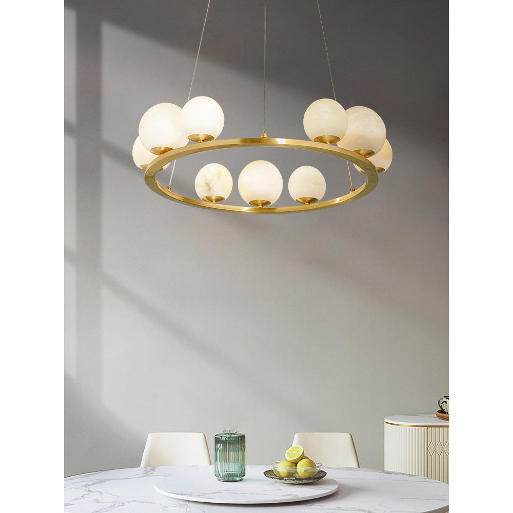 Ulmaran Premium Nordi Art Alabaster Chandelier - Letslighting