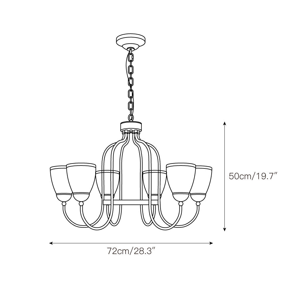 Caraeara Postmoderner Luxus Glas Kronleuchter-Letslighting