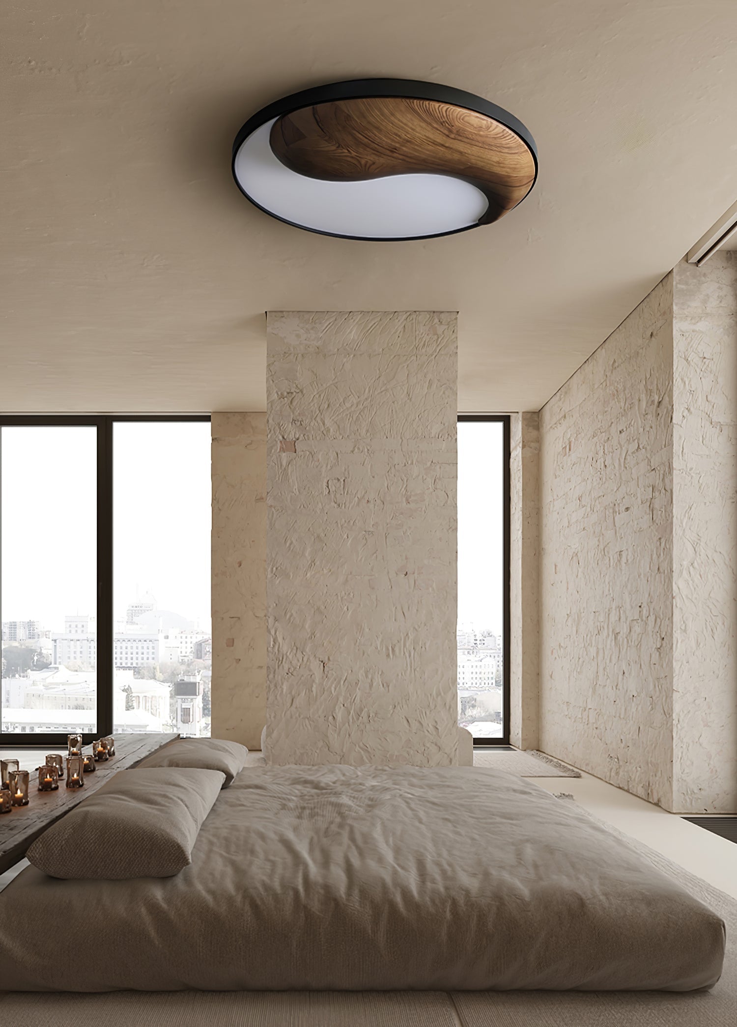 Ivelor Moderne Minimalistische Deckenleuchte aus Holz-Letslighting