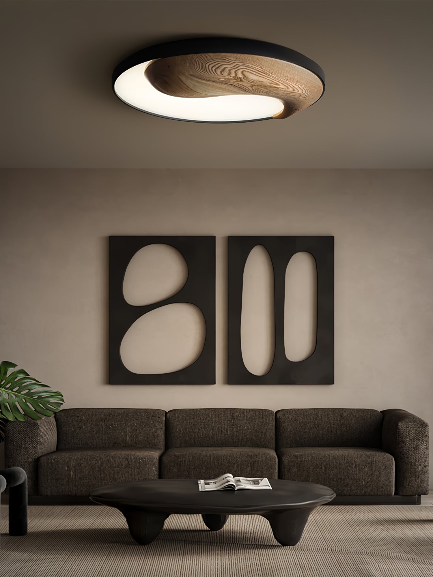 Ivelor Moderne Minimalistische Deckenleuchte aus Holz-Letslighting