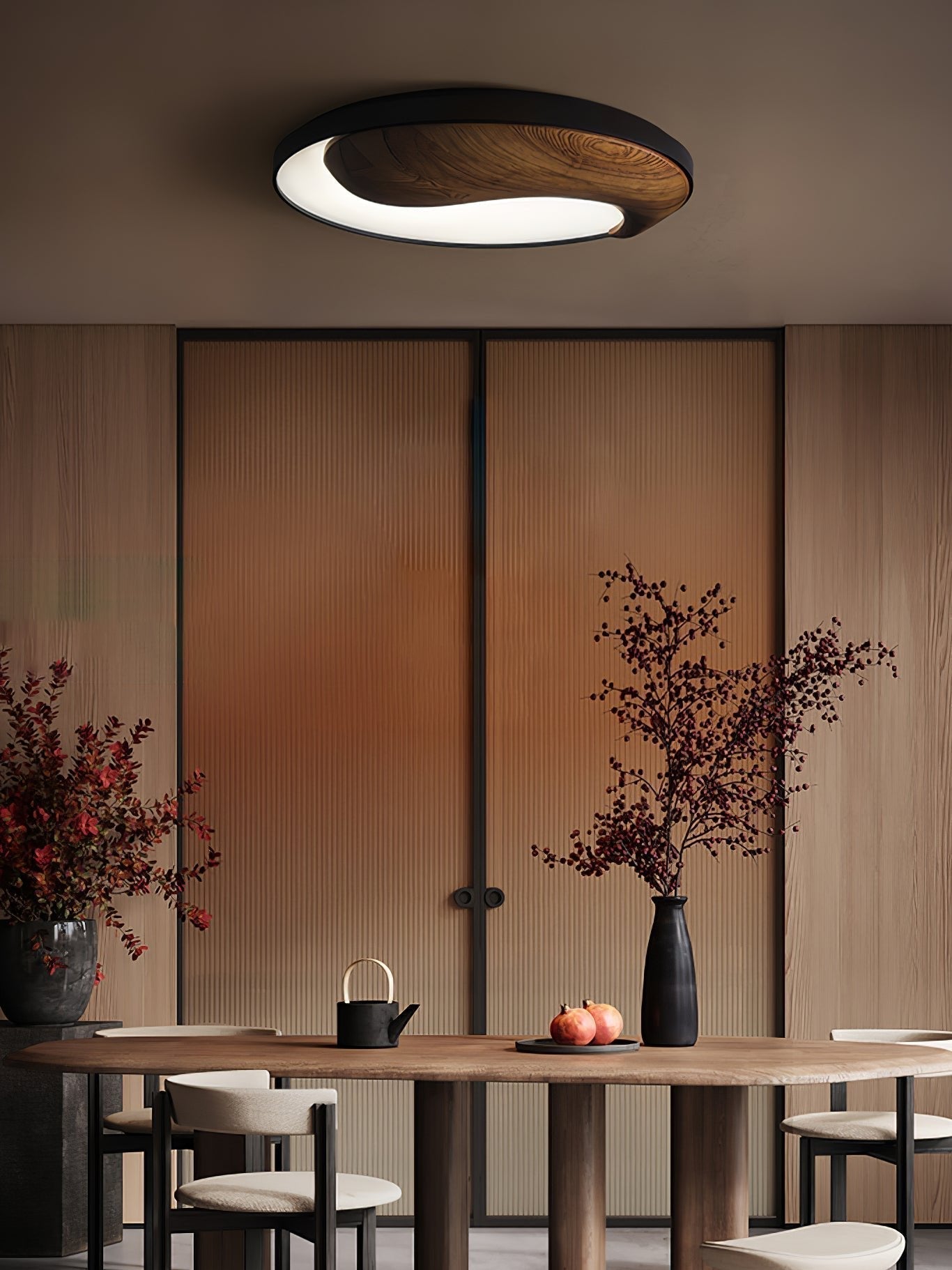 Ivelor Moderne Minimalistische Deckenleuchte aus Holz-Letslighting