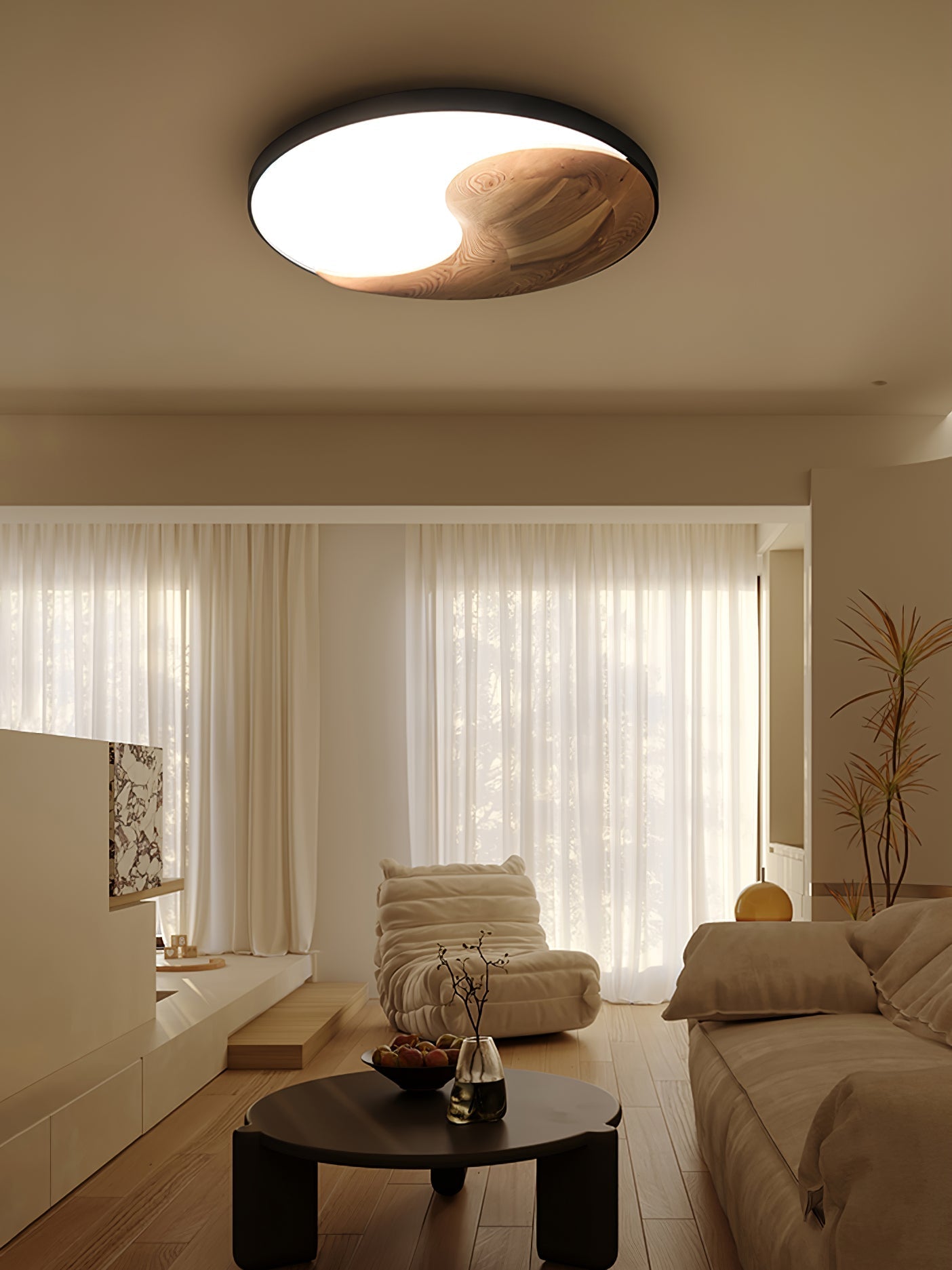 Ivelor Moderne Minimalistische Deckenleuchte aus Holz-Letslighting