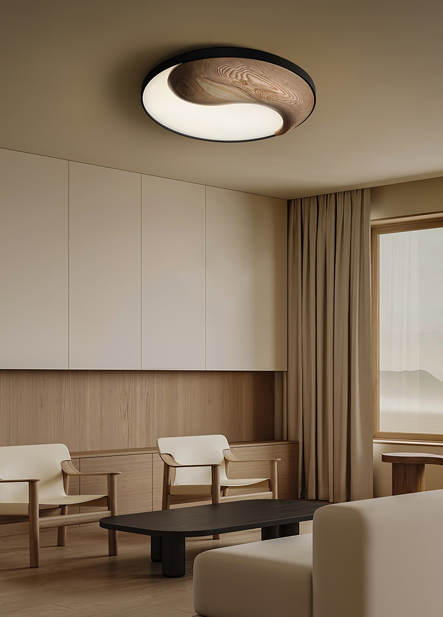 Ivelor Moderne Minimalistische Deckenleuchte aus Holz-Letslighting