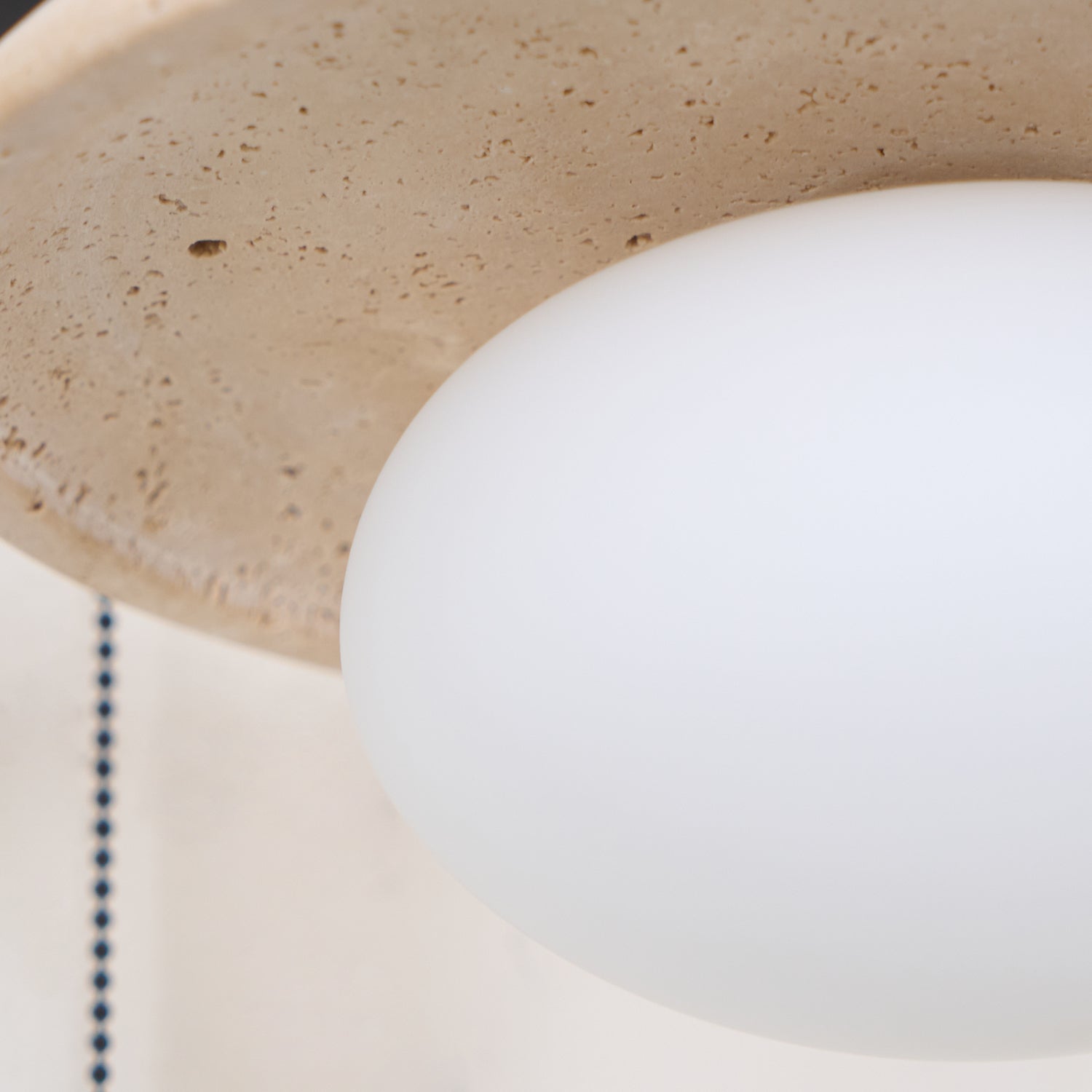 Solaro Travertine Wall Light Pull Chain Switch - Letslighting