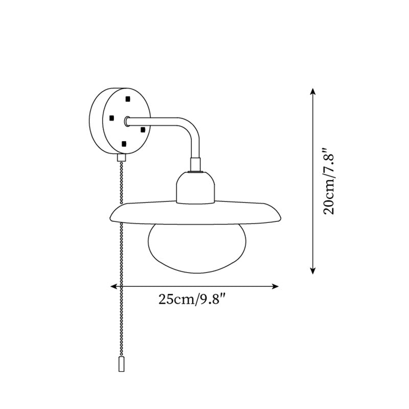 Solaro Travertine Wall Light Pull Chain Switch - Letslighting