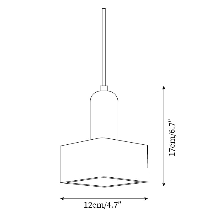 Ritta Square Travertine Pendant Light - Letslighting