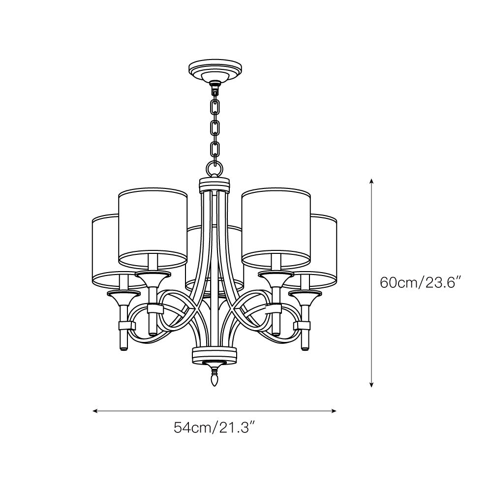 Tallie Postmoderner Luxus-Stoff-Kronleuchter-Letslighting