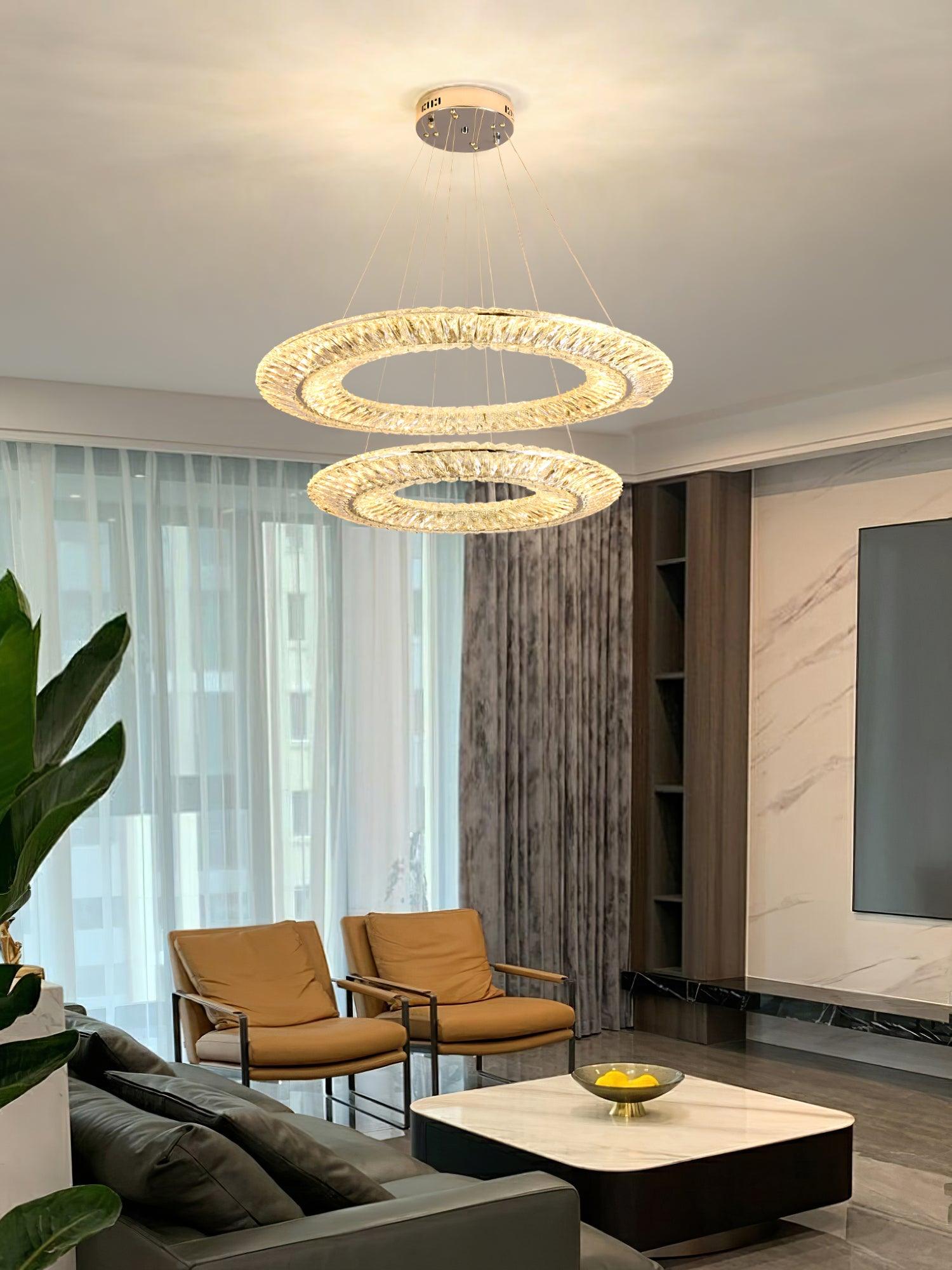 Lustra Geometrischer Kristall-Lüster LED Elegant-Letslighting