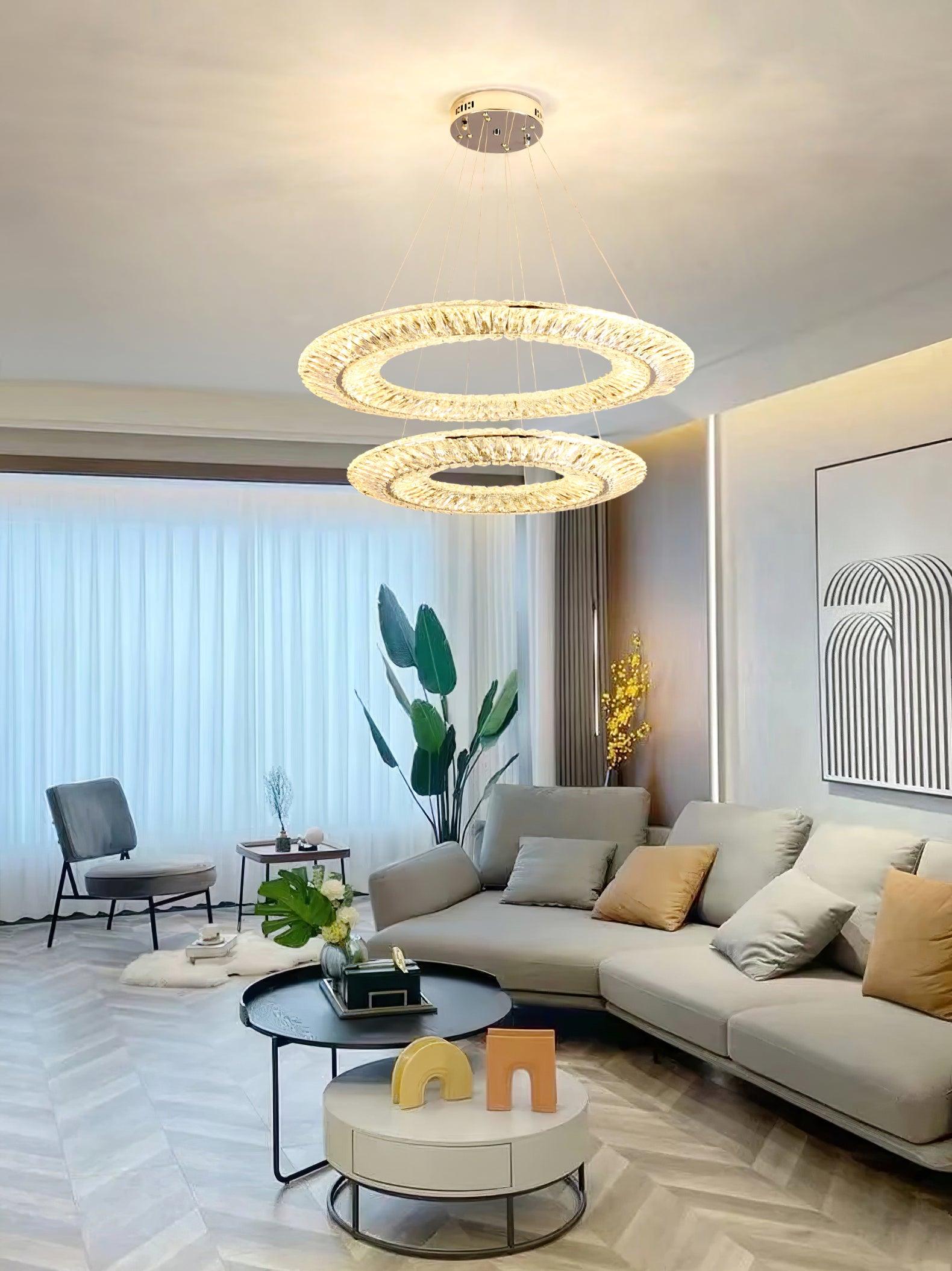 Lustra Geometrischer Kristall-Lüster LED Elegant-Letslighting