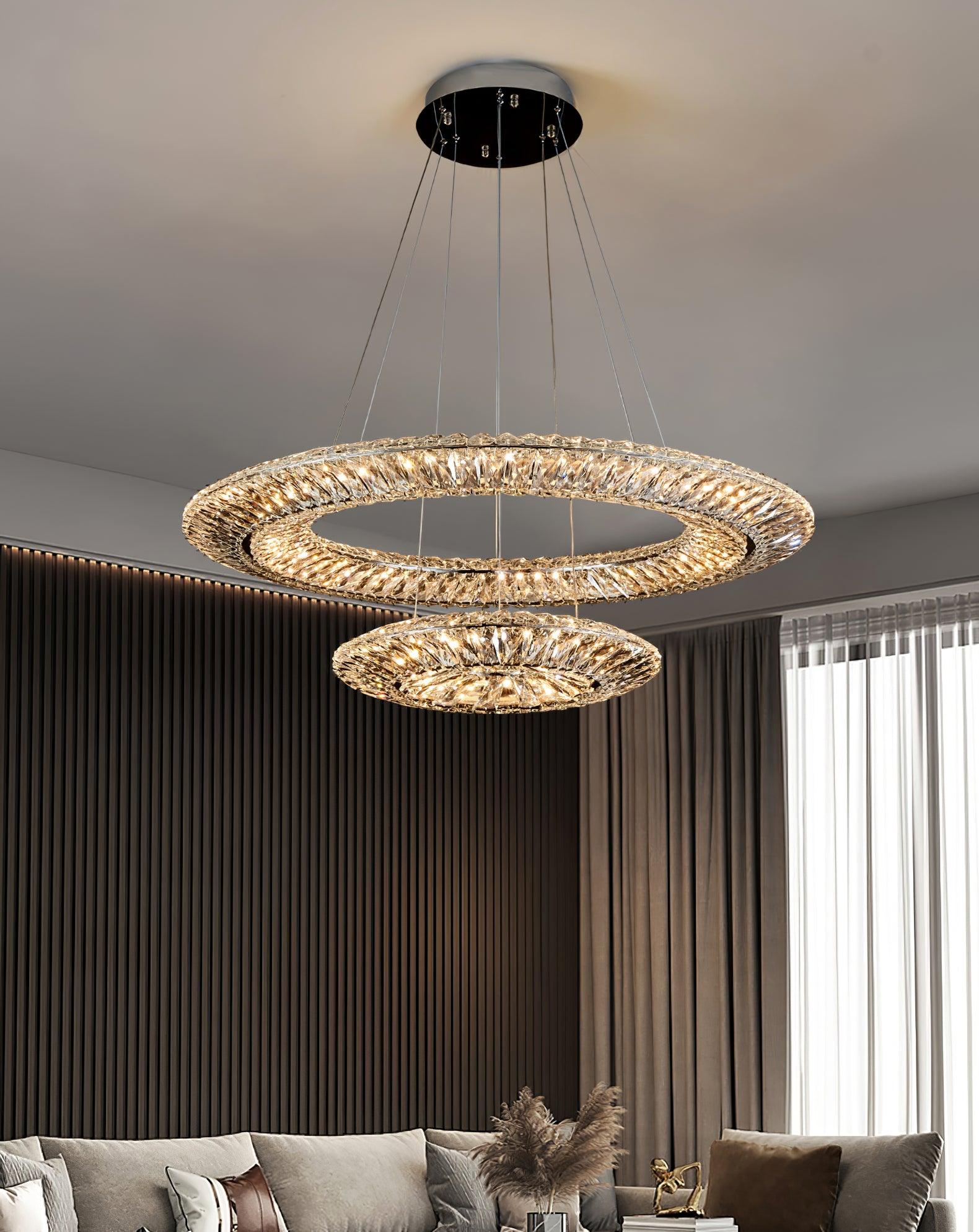 Lustra Geometrischer Kristall-Lüster LED Elegant-Letslighting