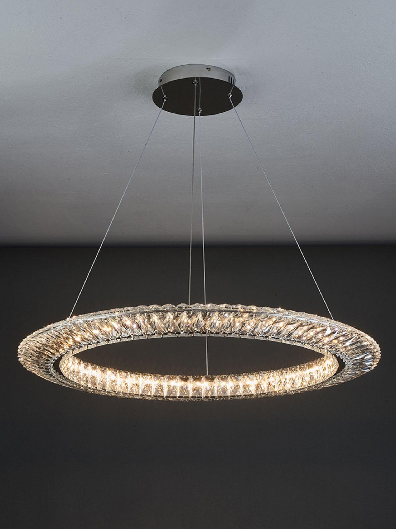Lustra Geometrischer Kristall-Lüster LED Elegant-Letslighting