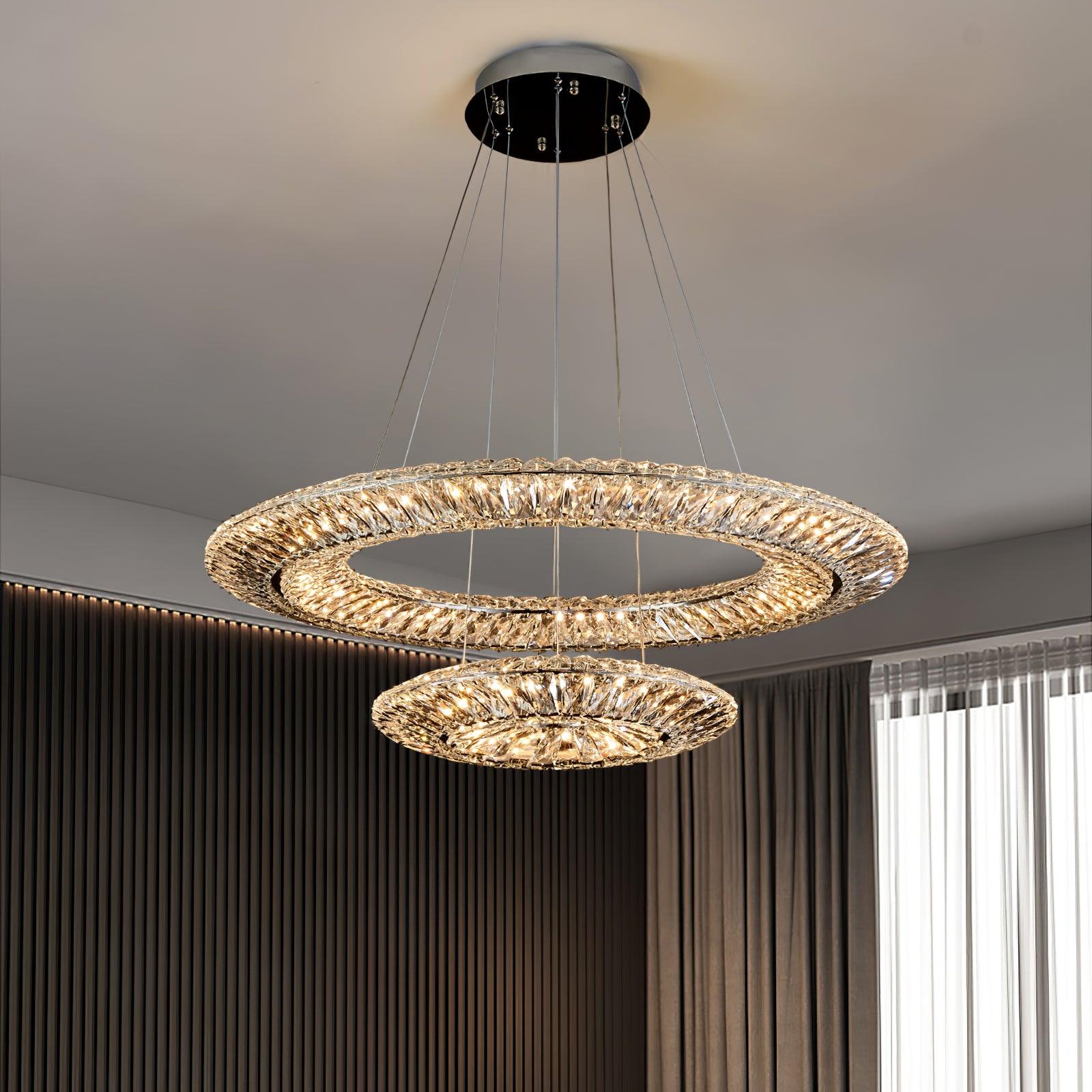 Lustra Geometrischer Kristall-Lüster LED Elegant-Letslighting