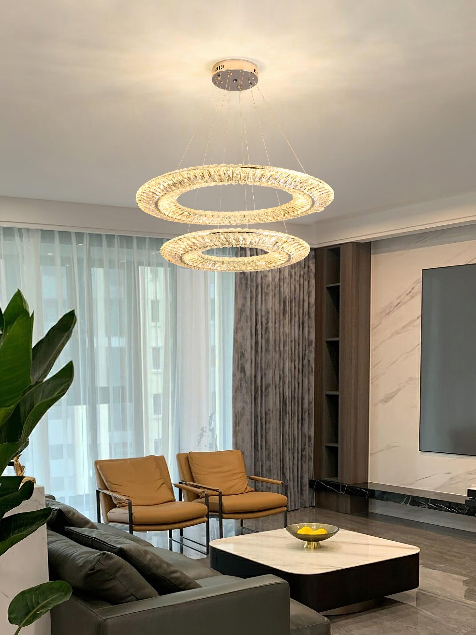 Lustra Geometrischer Kristall-Lüster LED Elegant-Letslighting