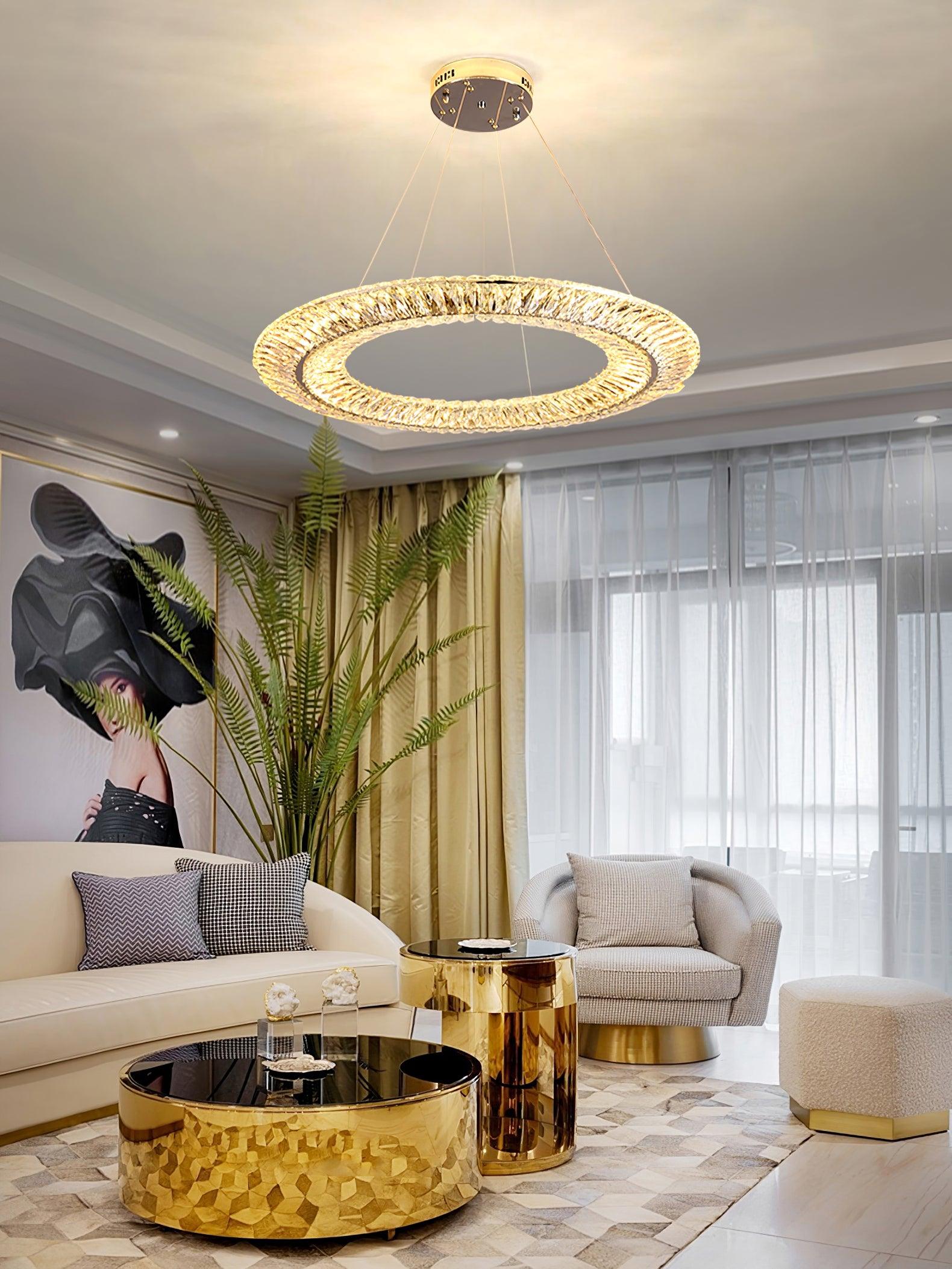 Lustra Geometrischer Kristall-Lüster LED Elegant-Letslighting