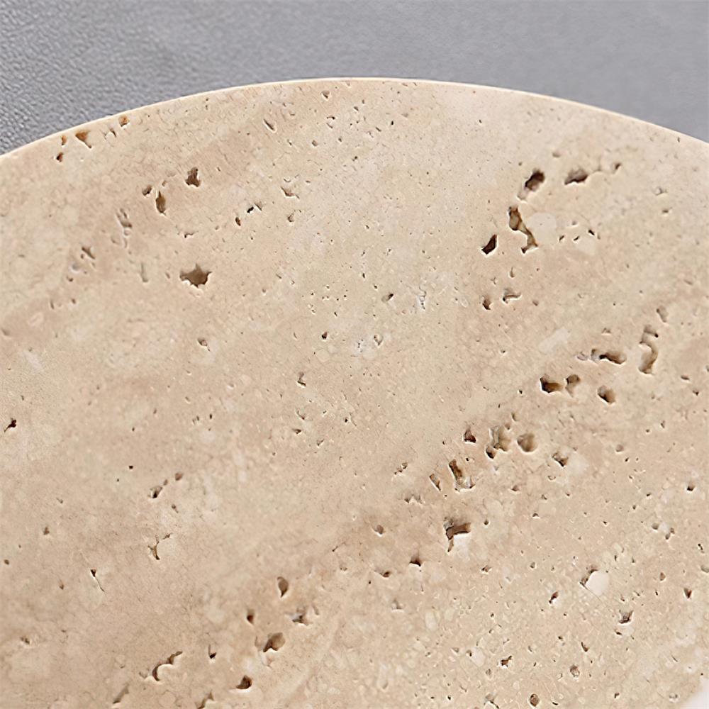 Ceiling Light Travertine Disc with Glass Globe Cozy - Letslighting