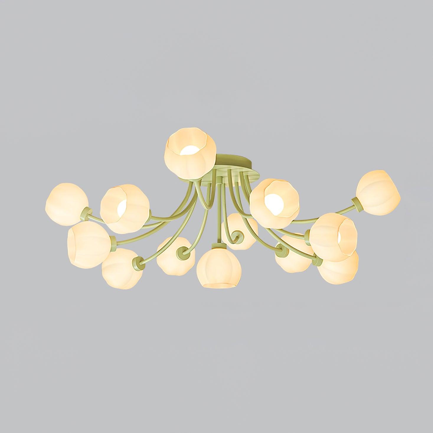Florina Deckenleuchte aus Glas mit Blumenmotiv-Letslighting