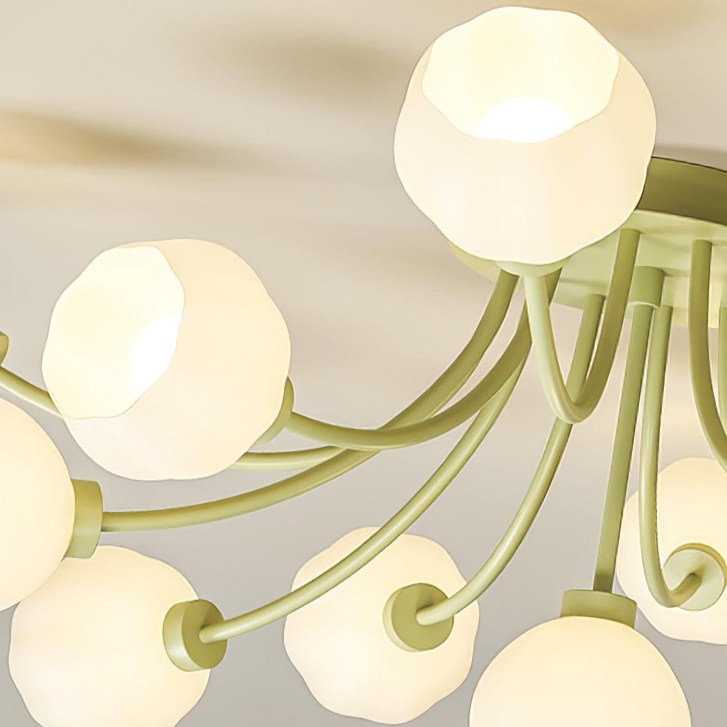 Florina Deckenleuchte aus Glas mit Blumenmotiv-Letslighting