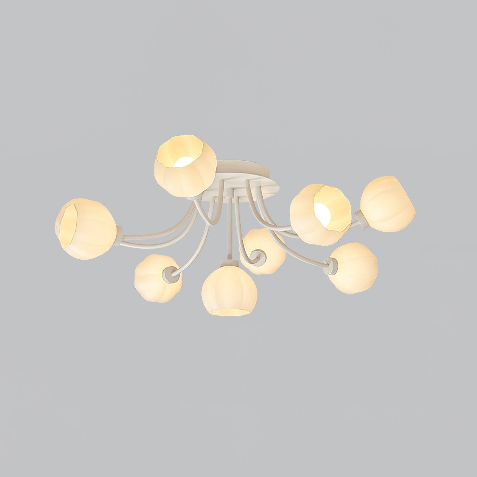 Florina Deckenleuchte aus Glas mit Blumenmotiv-Letslighting