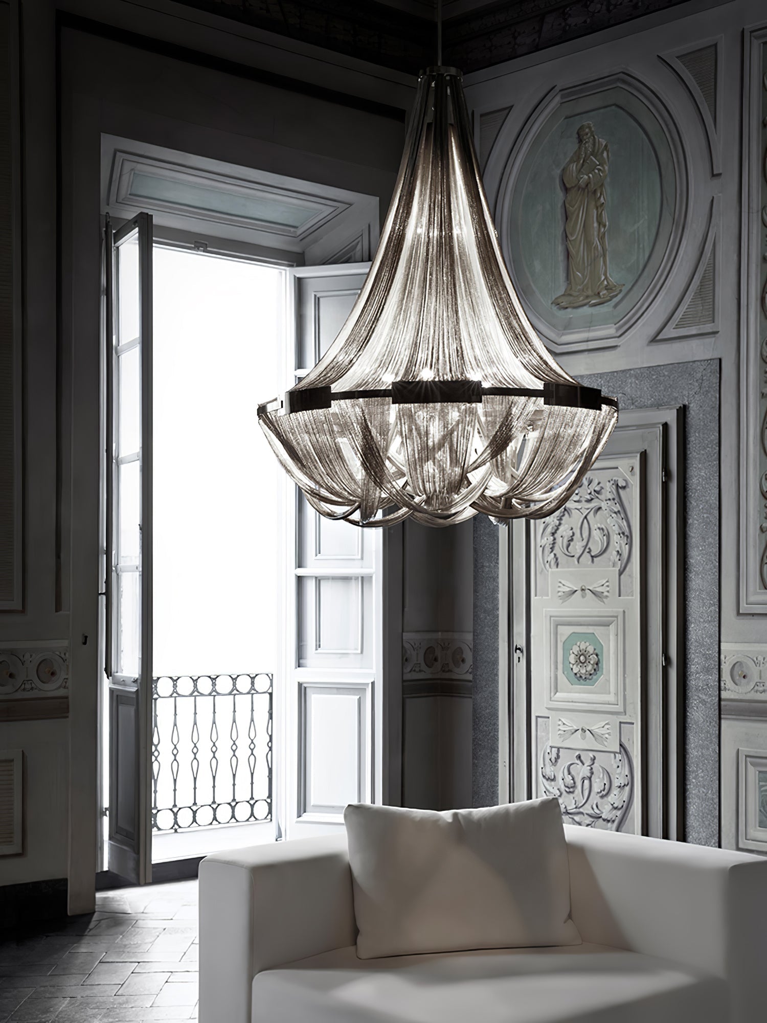 Solara Kronleuchter Quaste Aluminium Kette-Letslighting