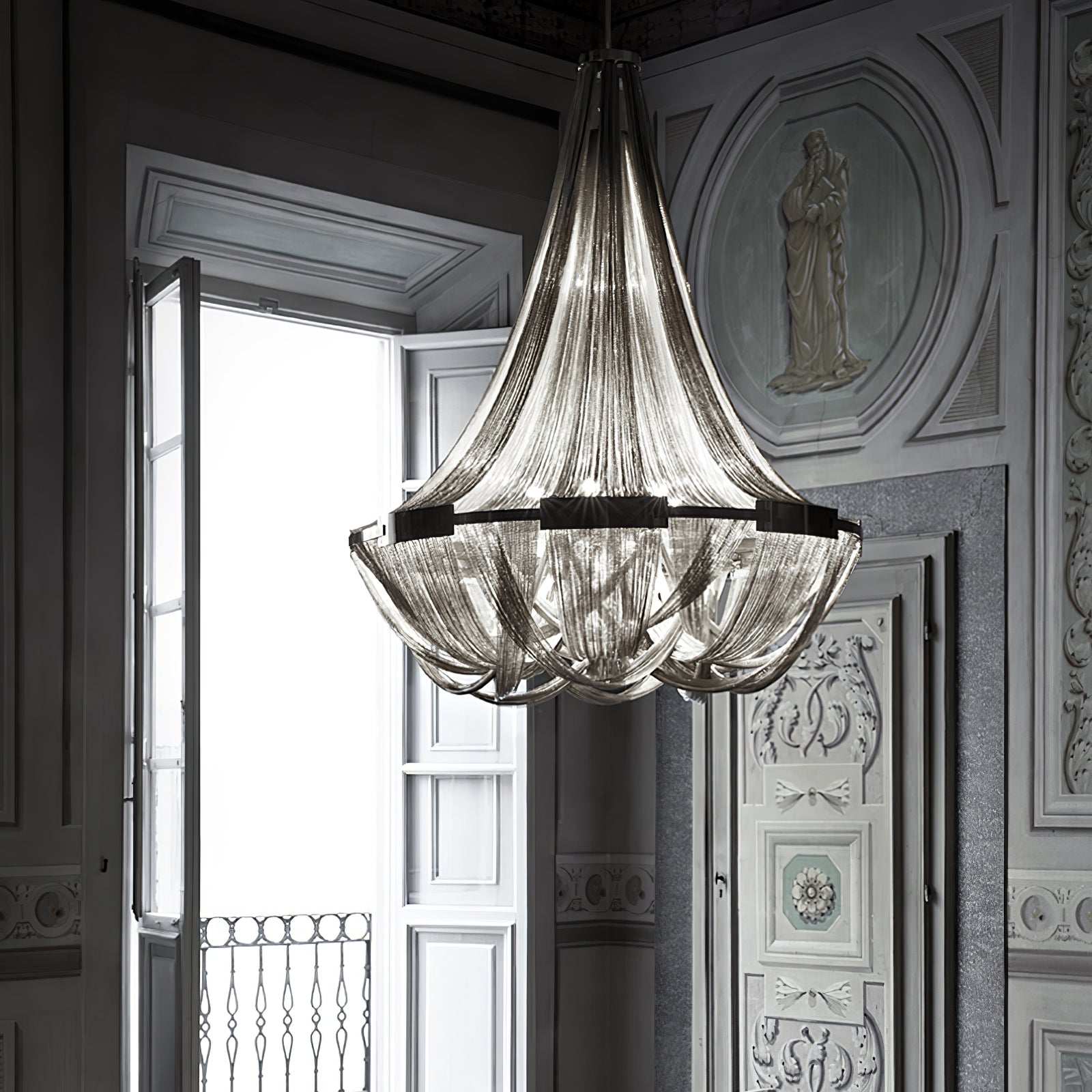 Solara Kronleuchter Quaste Aluminium Kette-Letslighting