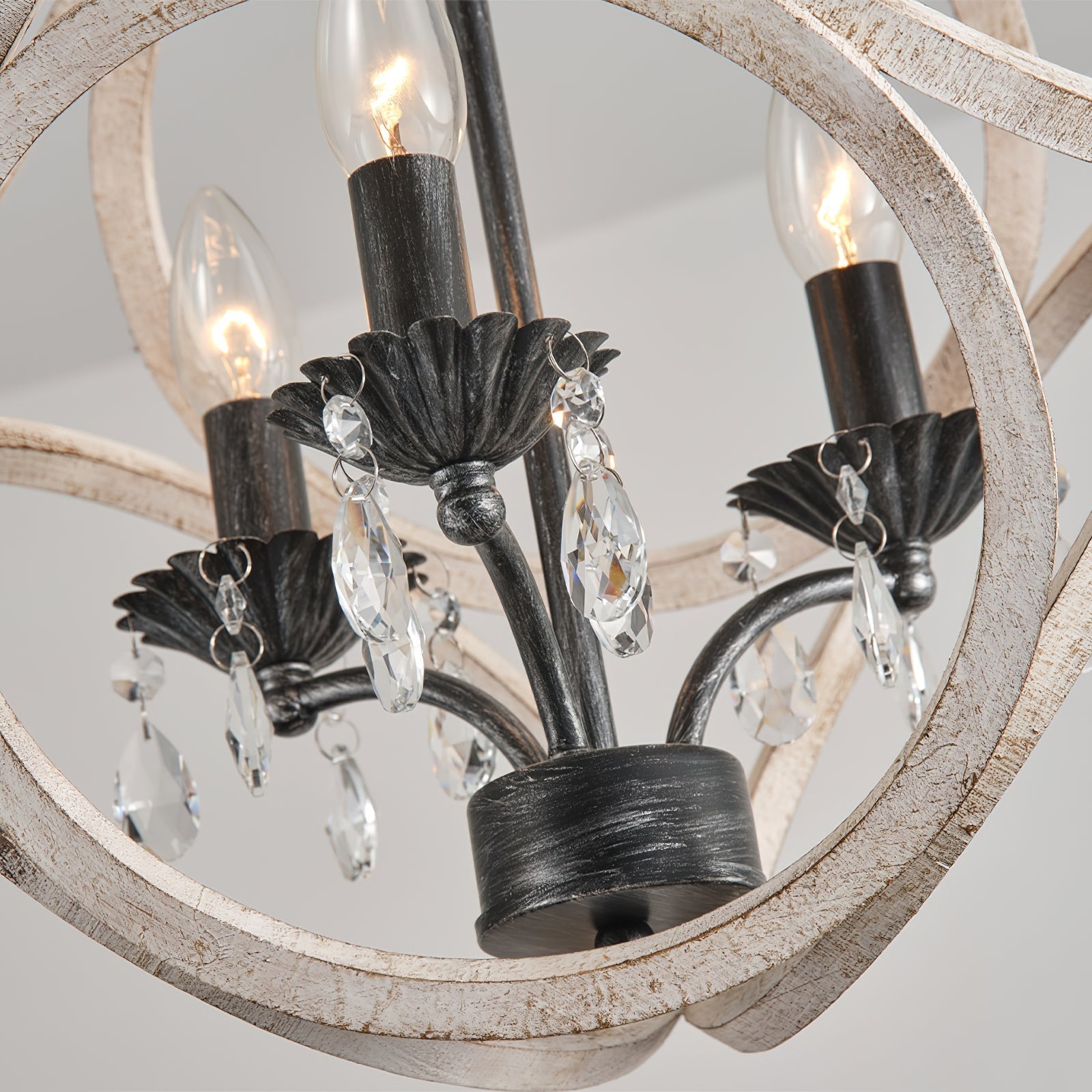 Viraearae Nordisch Kristall Holz Pendelleuchte-Letslighting