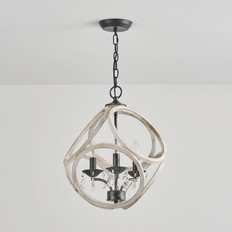 Viraearae Nordisch Kristall Holz Pendelleuchte-Letslighting
