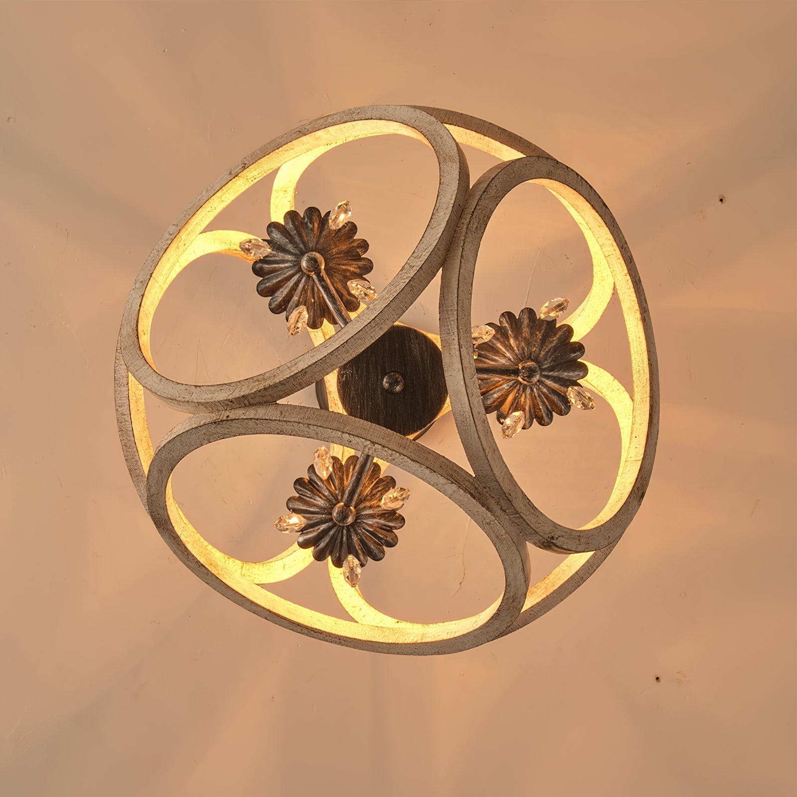 Viraearae Nordisch Kristall Holz Pendelleuchte-Letslighting
