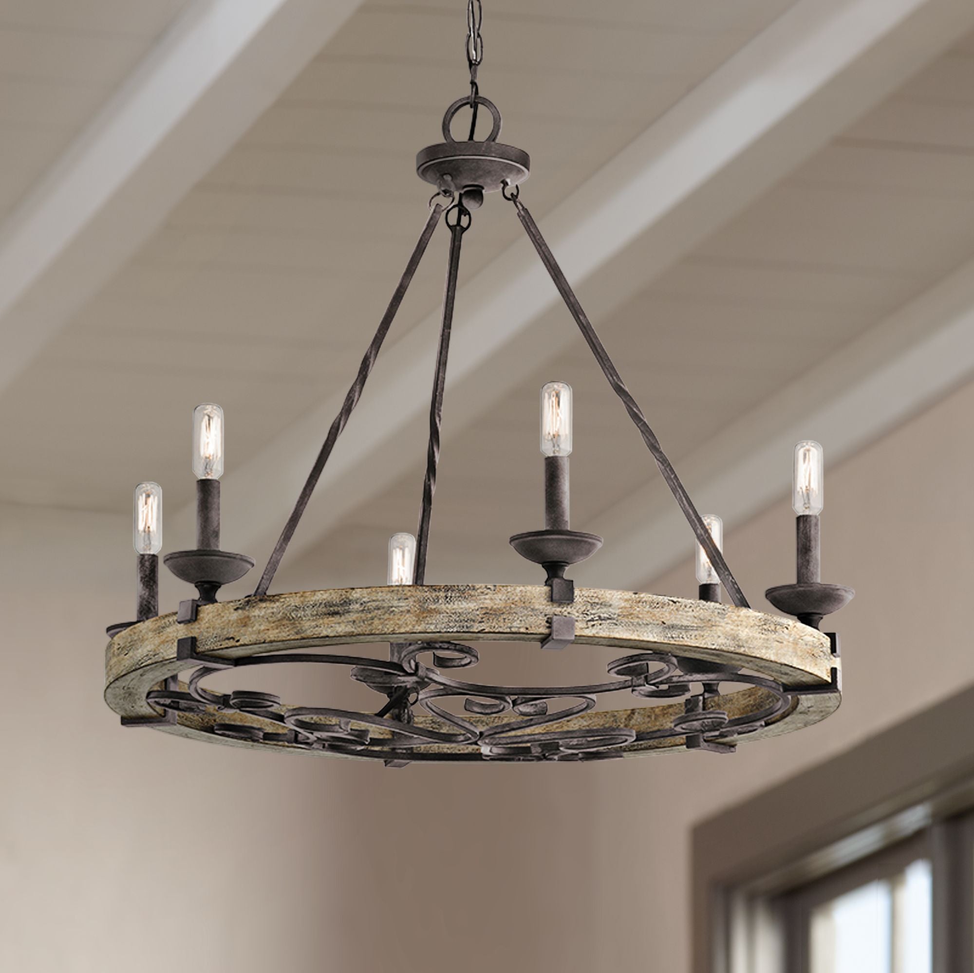 Evtalen Holz Vintage Industrial Kronleuchter-Letslighting