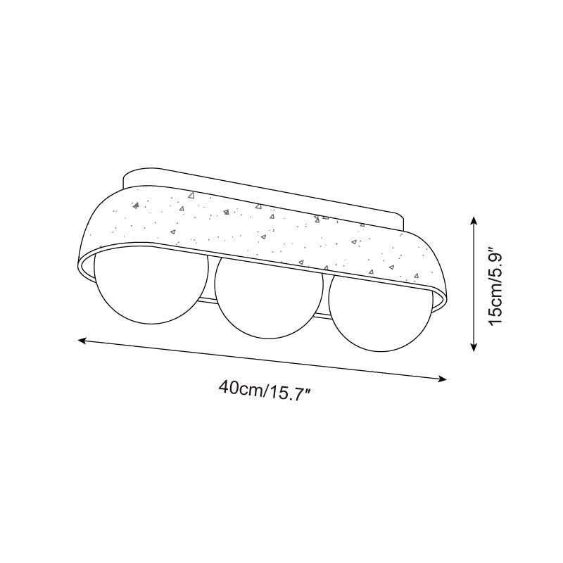 Ritta Ceiling Light Travertine Rectangular - Letslighting