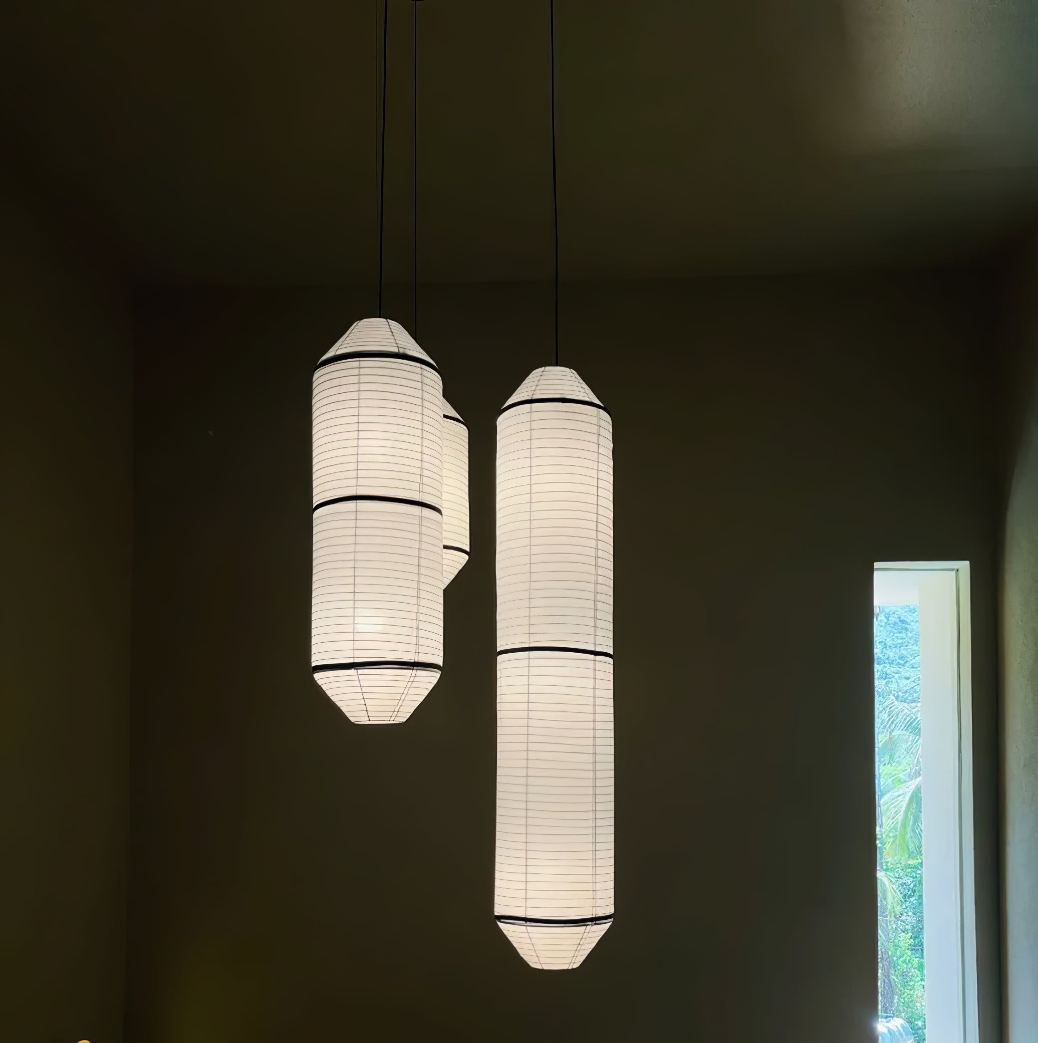 Citheis Modern Minimalist Natural Mulberry Silk Metal Pendant Lamp - Blowlighting