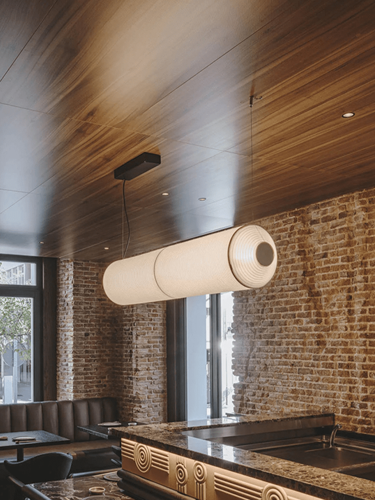 Citheis Modern Minimalist Natural Mulberry Silk Metal Pendant Lamp - Blowlighting