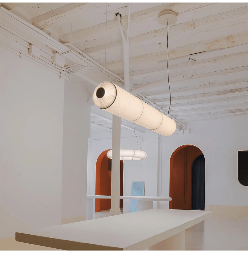 Citheis Modern Minimalist Natural Mulberry Silk Metal Pendant Lamp - Blowlighting