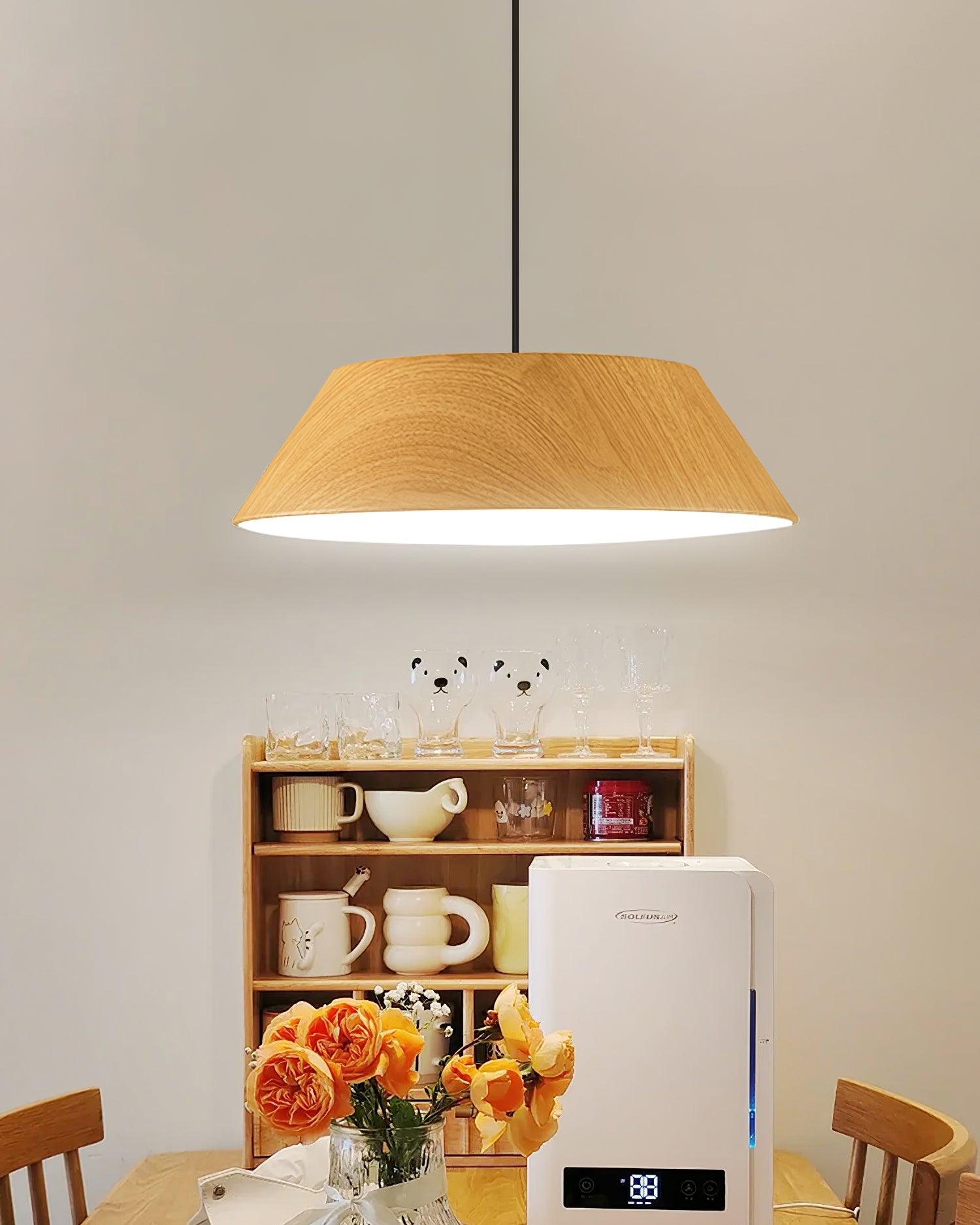 Novain Pendelleuchte mit Holzmaserung-Letslighting