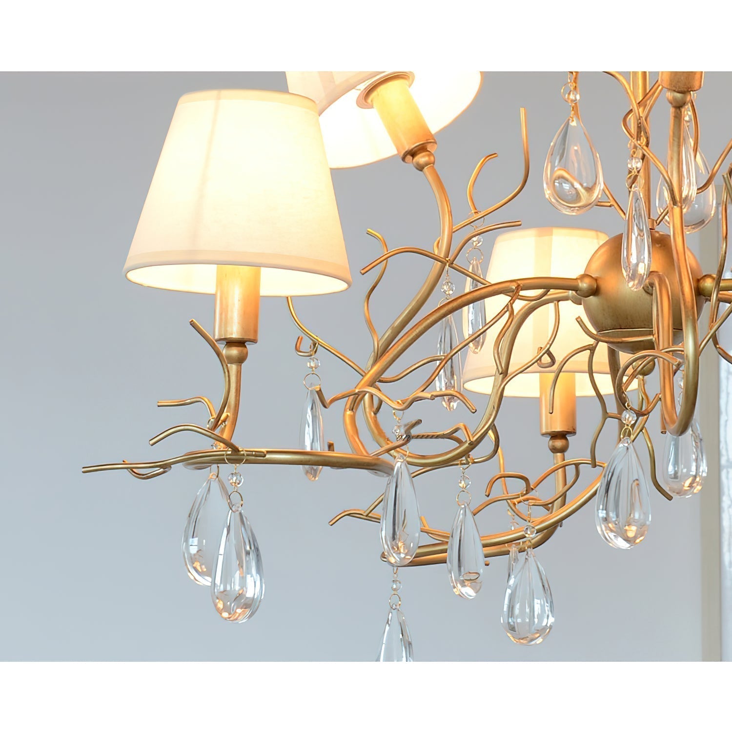 Olsolan Postmoderner Luxus-Kristall-Kronleuchter aus Stoff-Letslighting