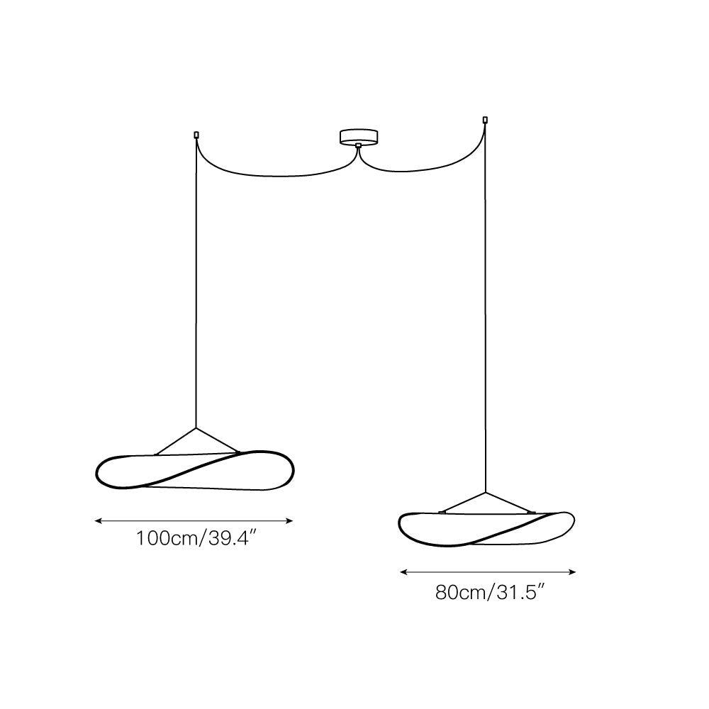 Elsolir Pendelleuchte Papier Modern Minimalistisch-Letslighting